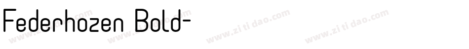 Federhozen Bold字体转换